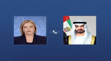 محمد بن زايد ورئيسة وزراء إيطاليا يبحثان تطورات المنطقة